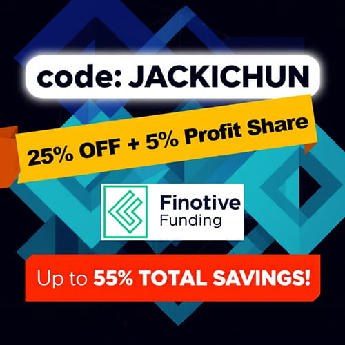 25% Off Finotive Funding with discount code 'JACKICHUN'